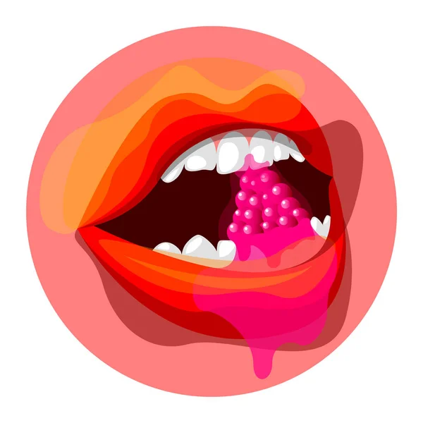 Vector lippen in gradiënt stijl — Stockvector