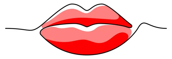 グラフィックスタイルのベクトル唇 — ストックベクタ