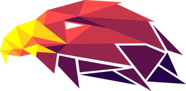 Düşük polimerli vektör kartalı