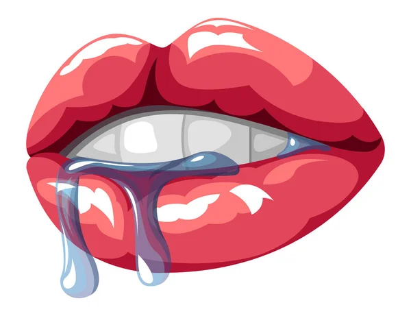 Eğim biçiminde vektör dudakları — Stok Vektör