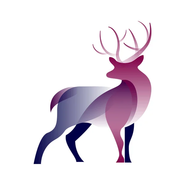 Geyik yön değiştiriyor. Dijital sanat