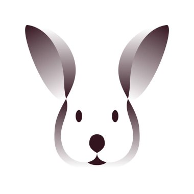 Eğim tarzı vektör tavşan. Dijital sanat