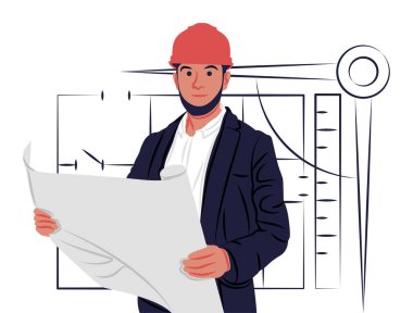 Keskin çizgilerin gölgesinde vektör mimarı