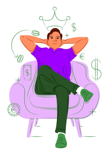 Keskin çizgilerin gölgesinde vektör işadamı