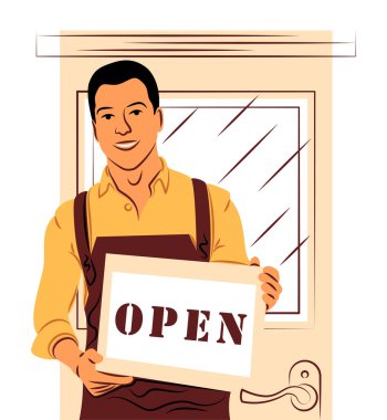 Keskin çizgilerin gölgesinde vektör işadamı