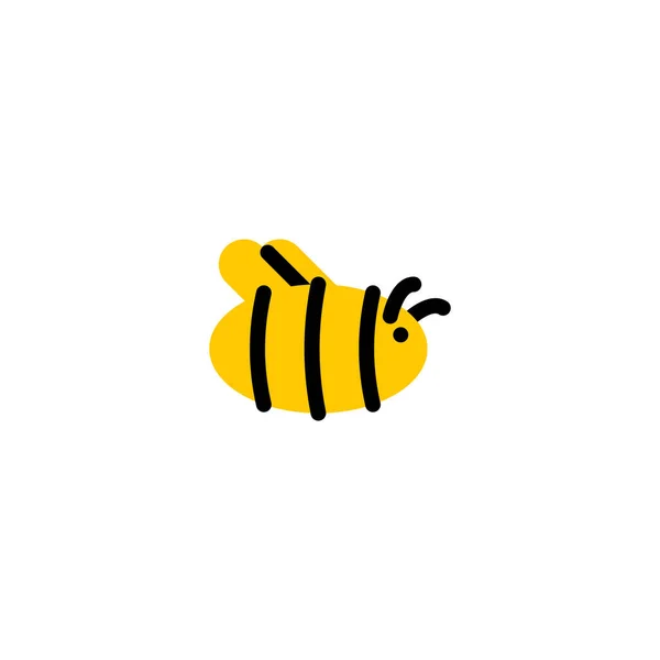 Abeja burbuja. Logotipo vectorial en estilo línea negrita — Archivo Imágenes Vectoriales