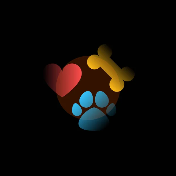 Hayvan barınağı. Gradyan biçiminde vektör simgesi