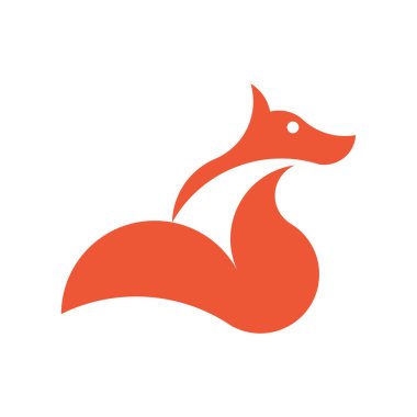 Altın oran tarzında vektör tilki. Düzenlenebilir resimleme