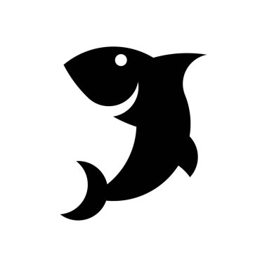 Altın oran tarzında vektör köpekbalığı. Düzenlenebilir resimleme