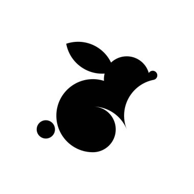 Altın oranda vektör tavşan. Düzenlenebilir resimleme