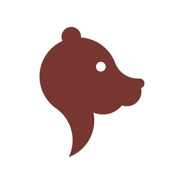 Vector bear in golden ratio style. Editable illustration — Stock Vector
