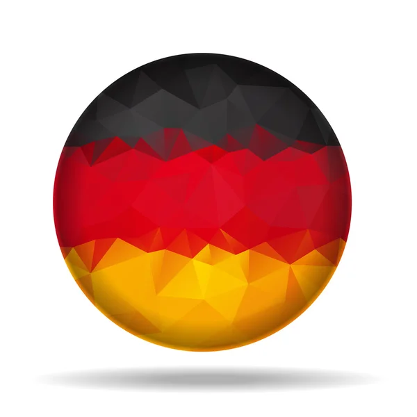 Rund tysk flagga — Stock vektor