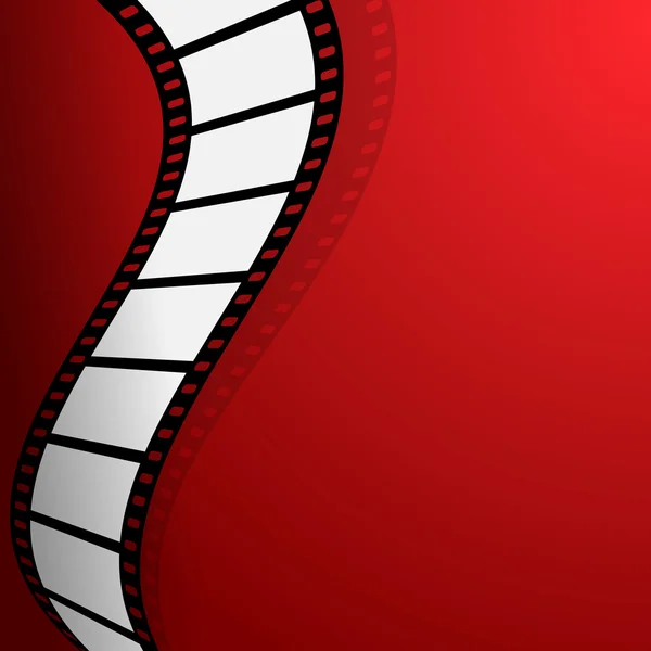 Film sur le fond rouge — Image vectorielle