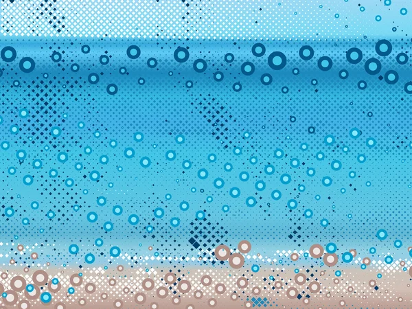 Fondo de playa de punto abstracto — Vector de stock