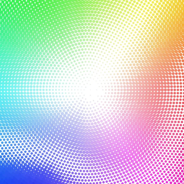 Fondo punteado abstracto con colores de arco iris — Vector de stock