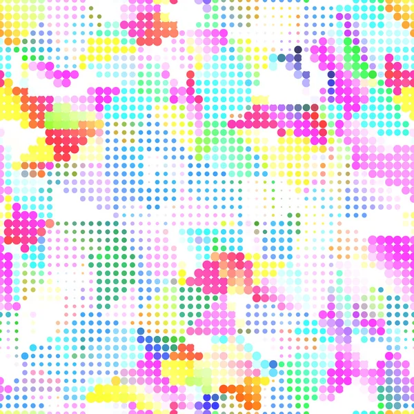 Abstract colorful dotted seamless background — Stok Vektör