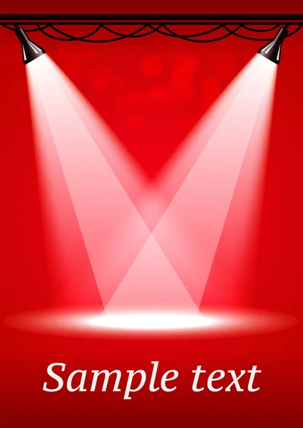 Rote Scheinwerfer Hintergrund — Stockvektor