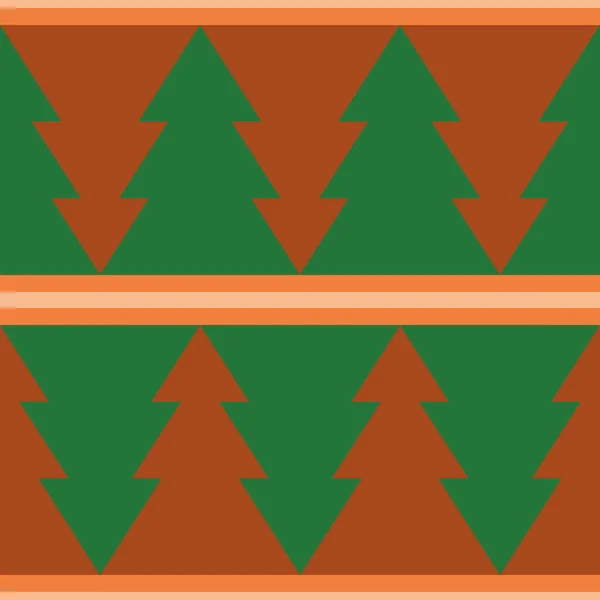 Retro nahtlosen Hintergrund mit Weihnachtsbaum-Muster — Stockvektor