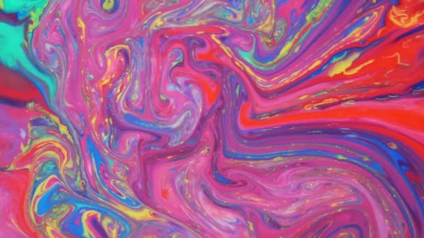 Marmeren Textuur Gemarmerde Patroon Vloeistof Inkt Abstracte Achtergrond — Stockvideo