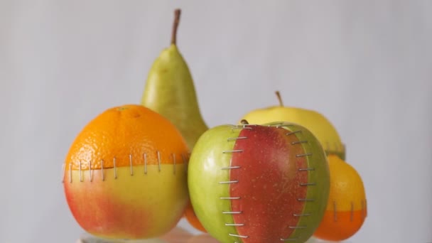 Fruits Hybrides Concept Fruit Génétiquement Modifié — Video