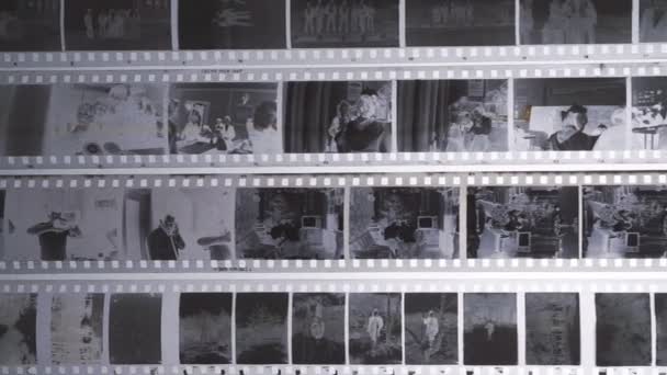 Filmowe Negatywy Film Rolkowy Fotograficzny 35Mm — Wideo stockowe