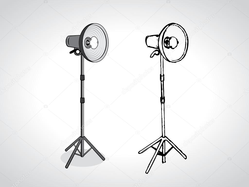 photo studio beauty dish on stand