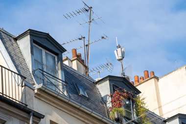 Çatı ve Paris 'in Tipik Binaları