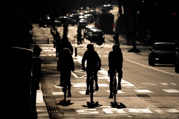 Bicykle Backlight Drodze — Zdjęcie stockowe