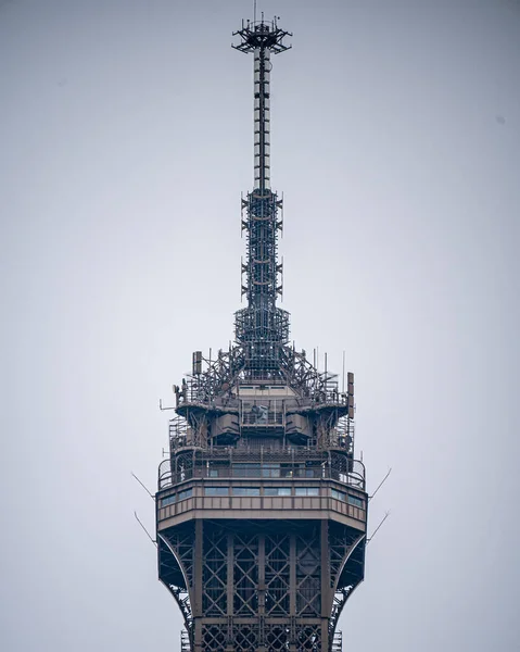 Das Eiffel Tower Von Sevellen Punkten Dem Stadt Paris Und — Stockfoto