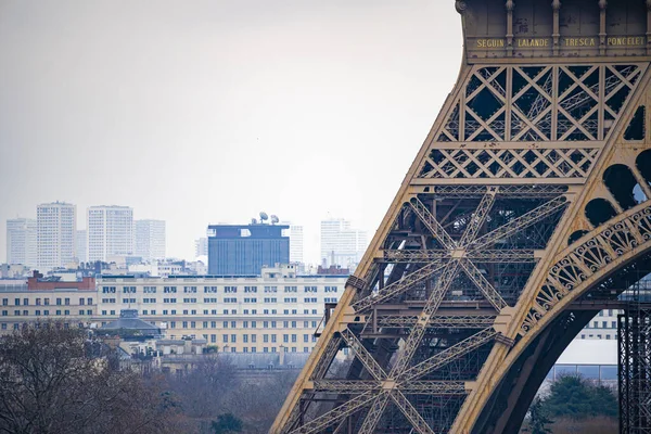 Torre Eiffel Varios Puntos Ciudad París Detalle —  Fotos de Stock