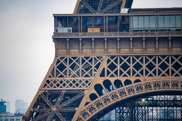 Eiffel Tower Pontos Severais Cidade Paris Detalhes — Fotografia de Stock