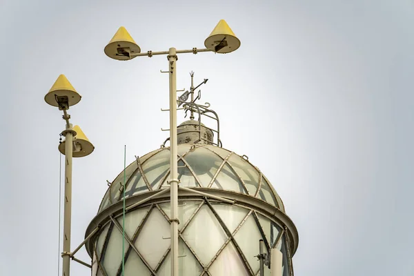 Farol Branco Centro Málaga Sul Andaluzia Espanha Durante Dia Ensolarado — Fotografia de Stock