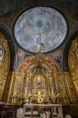 Salamanca, İspanya; 23 Ocak 2023: Bejar, Salamanca 'daki Castaar Bakiresi Kilisesi