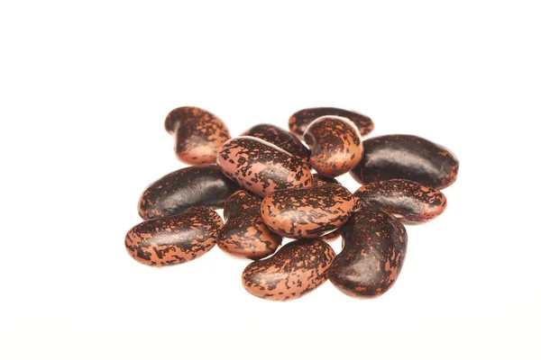 Pile of raw organic beans isolated on the white background — Stock Photo, Image