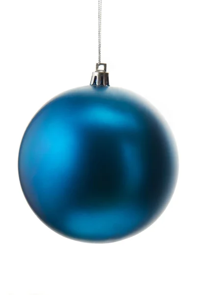 Beautiful blue christmas ball isolated on white — Stock Photo, Image