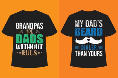 Babalar Günü Tişört Tasarım Vektörü 1