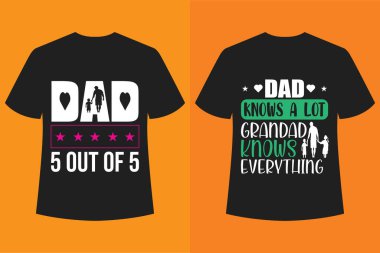 Babalar Günü Tişört Tasarım Vektörü