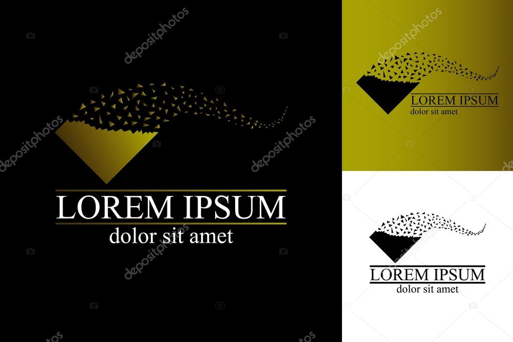 Gemstones around the world merge to be one Marvellous Diamond, set of gems and  jewellery company logo, gold theme