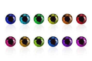 synthetic diamond set clipart