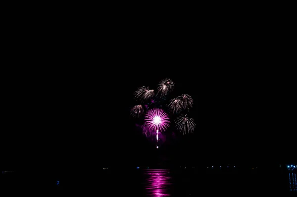 Astratto Sfondo Colorato Fuochi Artificio Con Spazio Libero Testo — Foto Stock