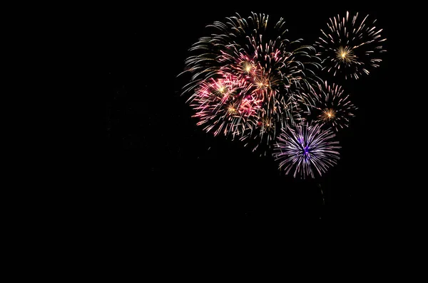 Astratto Sfondo Colorato Fuochi Artificio Con Spazio Libero Testo — Foto Stock