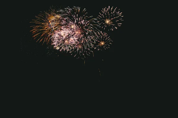 Absztrakt Színű Tűzijáték Háttér Szabad Hely Szöveg — Stock Fotó