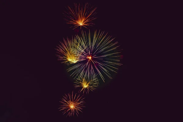 Abstract Colored Firework Background Free Space Text — Stock Photo, Image