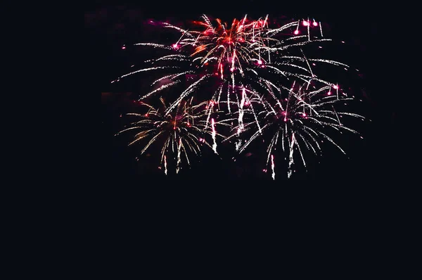 Fondo Fuegos Artificiales Color Abstracto Con Espacio Libre Para Texto —  Fotos de Stock