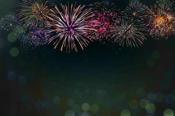 Abstract Colored Firework Background Free Space Text Stock Image