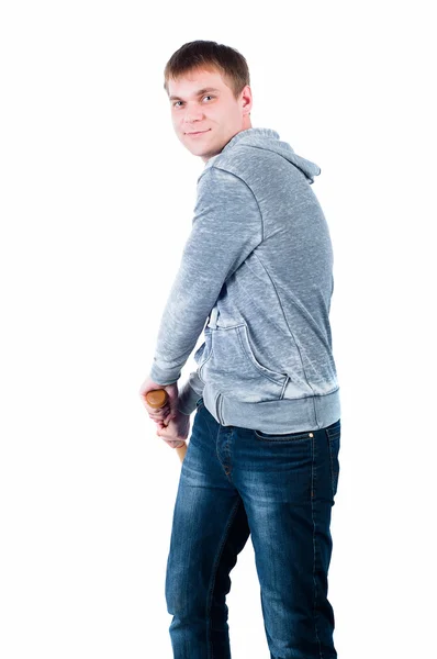 Man with baseball bat — Stock Photo, Image