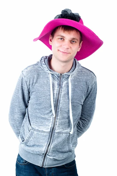 Young man with hat — Stock Photo, Image