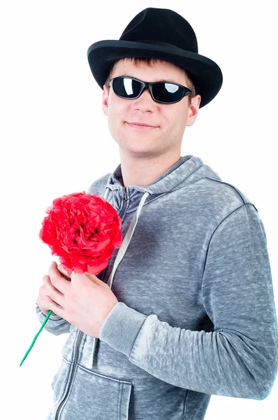 Young man with hat — Stock Photo, Image