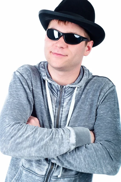 Young man with hat — Stock Photo, Image