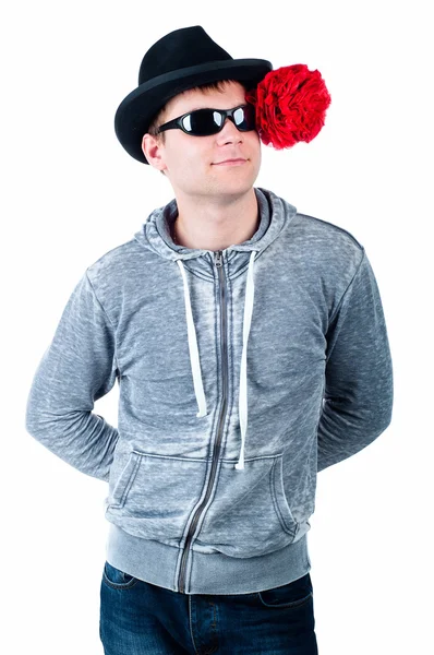 Young man with hat — Stock Photo, Image